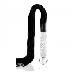 Handmade Glass Dildo and real leather Whip Icicles
