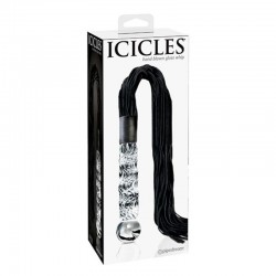 Handmade Glass Dildo and real leather Whip Icicles