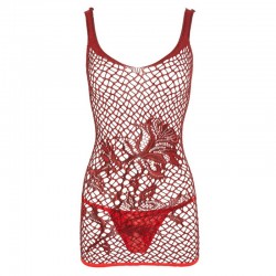 Sexy red transparent minidress "Flower" by Mandy Mystery one size fits all