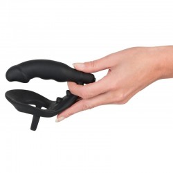 Phallic Ring with Vibrating Anal Plug Black Velvets