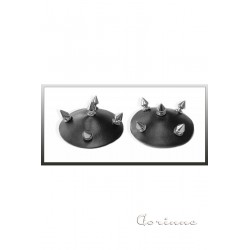 Copricapezzoli neri con borchie metalliche di Chilirose Collection