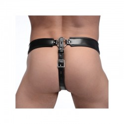 Men's Chastity Belt Bondage Leather Strict