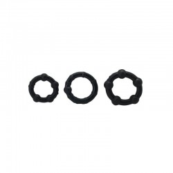 Anello Fallico Kit 3 pezzi Black/Pink Ring per mantenimento erezione e ritardo eiaculazione