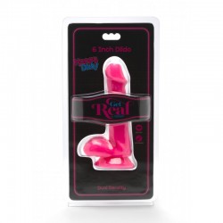 Realistic Dildo 16 cm Happy Dick Pink with suction cup