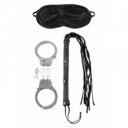 Bondage Kit with Handcuffs, Blindfold Mask and Whip