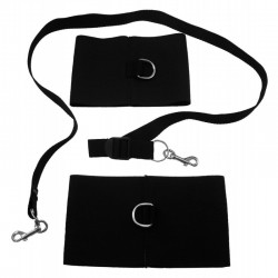 Constrictive Handcuffs Wrists and Ankles with elastic joining strap