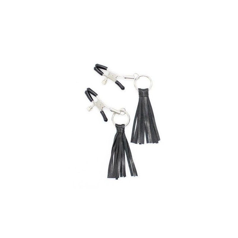 Adjustable Nipple Pliers with Fetish Fringes Adjustable Nipple Pliers with Fetish Fringes
