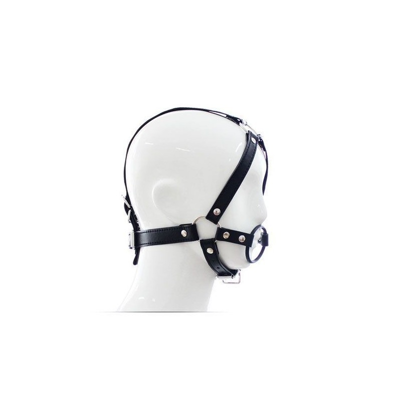 Head Harness with Ring Bite Fetish BDSM