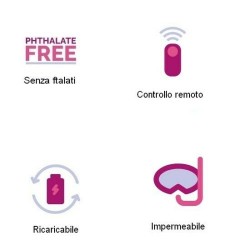 Vibratore Doppio Anale Vaginale con telecomando