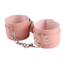 Kit Bondage 7 pezzi colore Rosa ecopelle