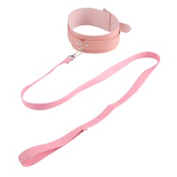 Kit Bondage 7 pezzi colore Rosa ecopelle