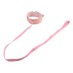 Kit Bondage 7 pezzi colore Rosa ecopelle