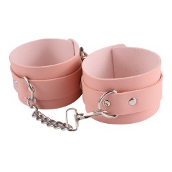 Kit Bondage 7 pezzi colore Rosa ecopelle