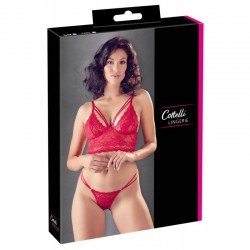 Completino Sexy Rosso Bralette e Perizoma di Cottelli Collection