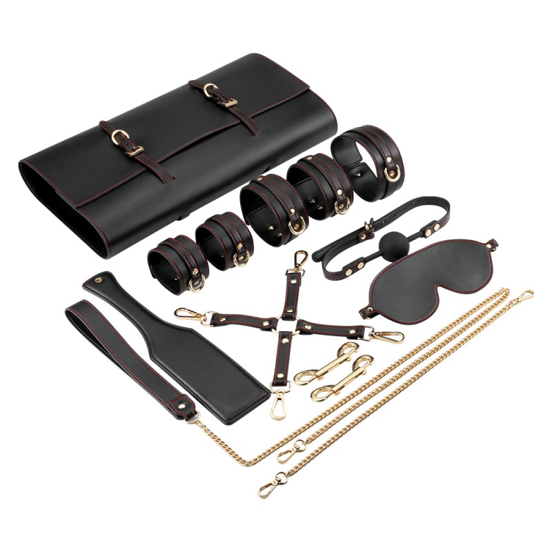 Kit Costrittivo Bondage in Pelle Luxury Plus