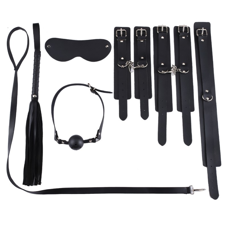 Kit Costrittivo Bondage Black 8 p.zzi di Pepper&Love Milano