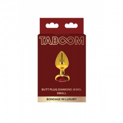 Gold Metal Anal Plug with Red Stone by Taboom