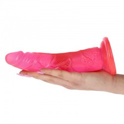 Realistic Jelly Dildo 18 cm with suction cup Dong Pink