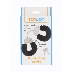 Metal Bondage handcuffs with key and faux fur