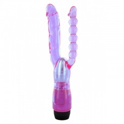 Dual vibrator for anal-vaginal stimulation
