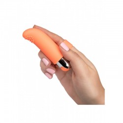 Finger vibrator with reliefs rechargeable.
