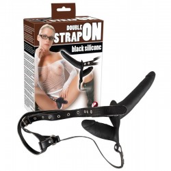 Strap-On doppio in Silicone nero