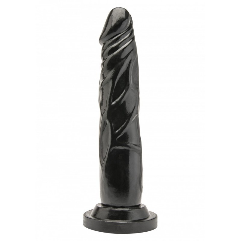 Dildo con ventosa 18 cm nero. Fissalo ad una superficie liscia e goditi la penetrazione.