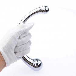 Anal Plug and Prostatic Massager Silver Massage Box