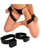 Belts, coerts, laces, chastity belts, handcuffs, ropes,